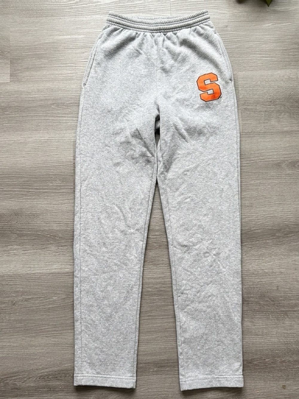 Vintage Gray Sweatpants with Syracuse University Orange 'S' - size S